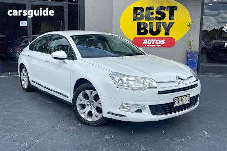 White 2010 Citroen C5 Sedan 2.0 Hdi Comfort