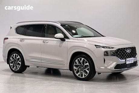 White 2022 Hyundai Santa FE SUV HIGHLANDER 4X4