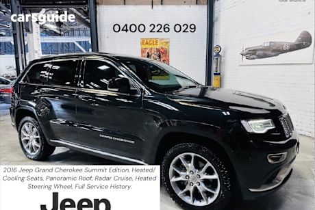 Black 2016 Jeep Grand Cherokee SUV SUMMIT 4X4