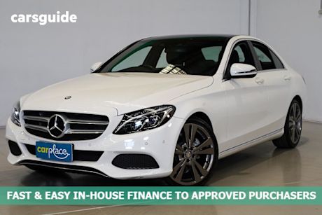 White 2015 Mercedes-Benz C200 Sedan