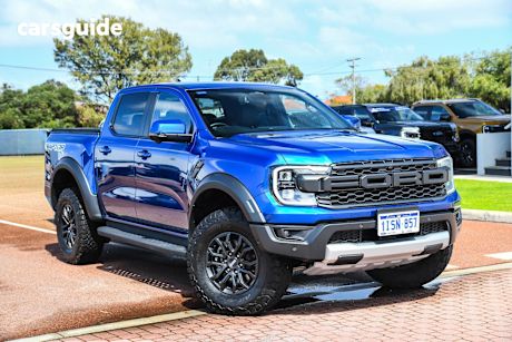 Blue 2024 Ford Ranger Ute Tray RAPTOR 4X4