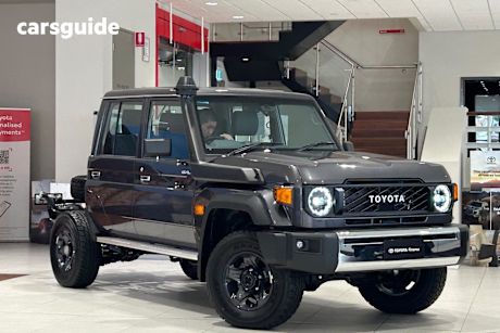 Silver 2024 Toyota LC MILITARY Ute Tray LC MILITARY GXL 2.8L T DIESEL MANUAL DUAL CAB CHASSIS