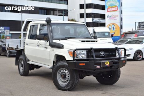 White 2019 Toyota Landcruiser Ute Tray WORKMATE 4X4