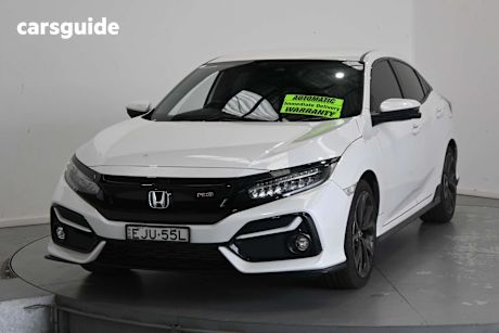 White 2020 Honda Civic Hatchback Rs