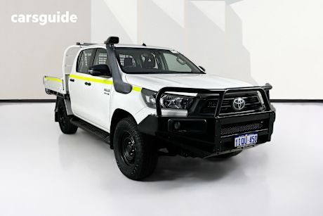 White 2021 Toyota Hilux Double Cab Chassis Sr (4X4)