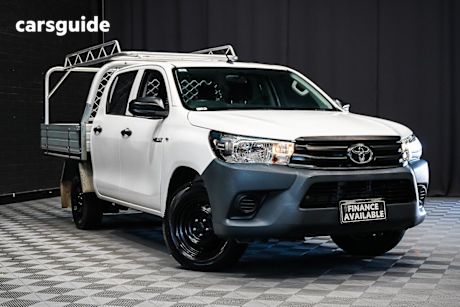 White 2018 Toyota Hilux Dual Cab Utility Workmate