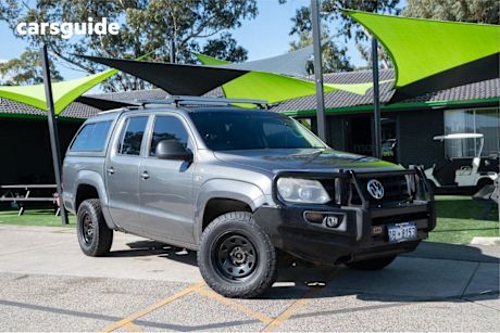 Grey 2015 Volkswagen Amarok Dual Cab Utility Tdi400 Trendline (4X4)