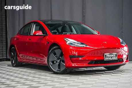 Red 2023 Tesla Model 3 Sedan Rear-Wheel Drive