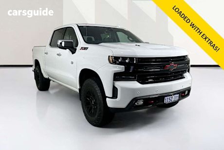 White 2021 Chevrolet Silverado Crew Cab Utility 1500 Ltz Premium Tech Pack
