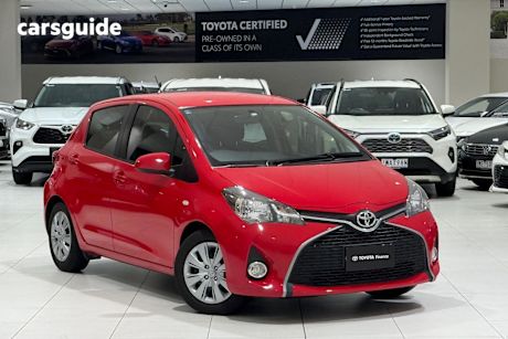Red 2014 Toyota Yaris Hatch SX F