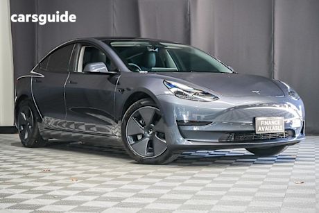Grey 2022 Tesla Model 3 Sedan Rear-Wheel Drive