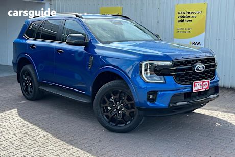 Blue 2024 Ford Everest SUV SPORT R