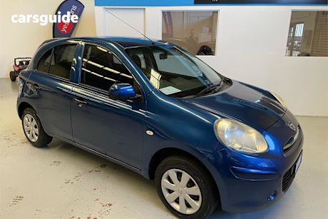 Blue 2014 Nissan Micra Hatchback St