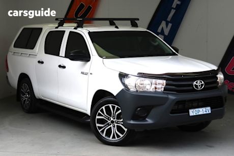 White 2015 Toyota Hilux Dual Cab Utility Workmate