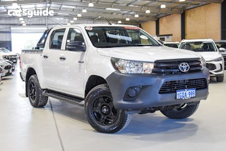 White 2018 Toyota Hilux Ute Tray WORKMATE 4X4