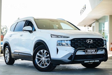White 2021 Hyundai Santa FE Wagon Crdi (Awd)