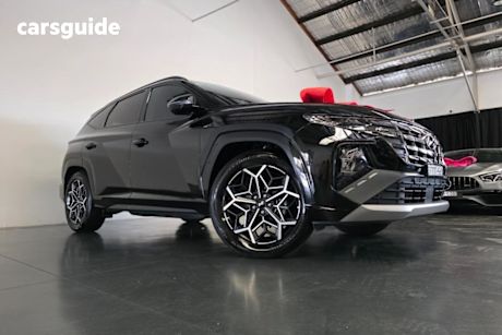 Black 2023 Hyundai Tucson SUV HIGHLANDER N LINE 4X4