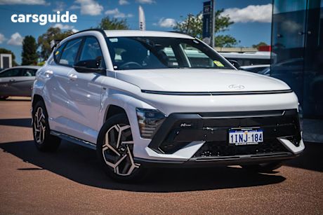 White 2024 Hyundai Kona Wagon Hybrid N Line
