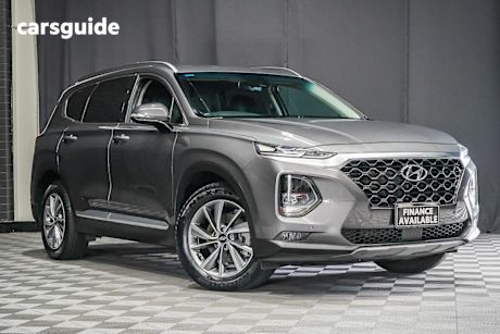 Grey 2019 Hyundai Santa FE Wagon Elite Crdi (Awd)