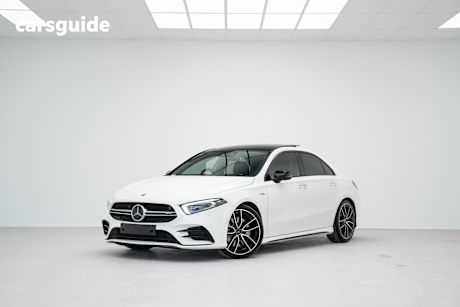 White 2022 Mercedes-Benz A35 Sedan 4Matic Mhev
