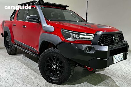 Red 2021 Toyota Hilux Ute Tray RUGGED X 4X4