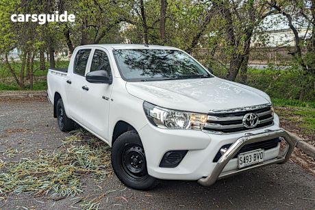 White 2017 Toyota Hilux Dual Cab Utility Workmate