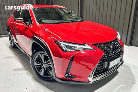 Red 2021 Lexus UX SUV UX250H LUXURY F