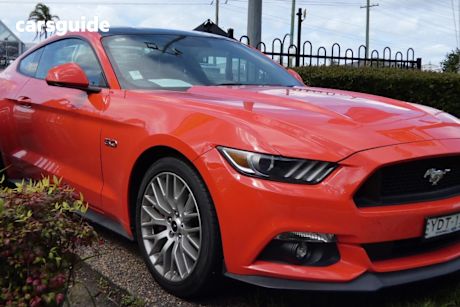 Orange 2016 Ford Mustang Coupe Fastback Gt 5.0 V8
