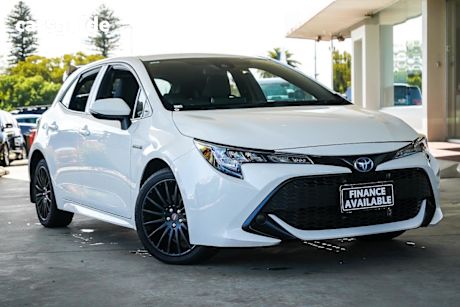 White 2022 Toyota Corolla Hatchback Ascent Sport Hybrid