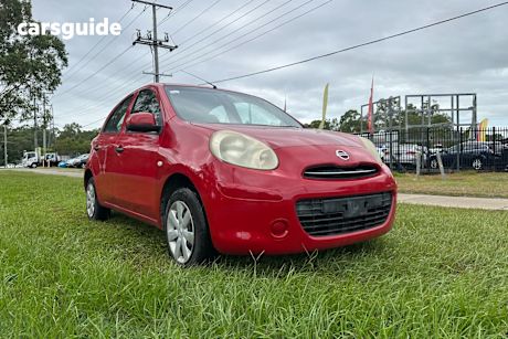 Red 2012 Nissan Micra Hatchback St