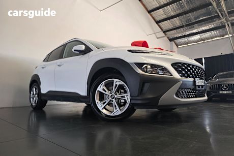 White 2023 Hyundai Kona SUV OS.V5 MY23 ACTIVE WAGON 5DR CVT 8SP 2WD 452KG 2.0I