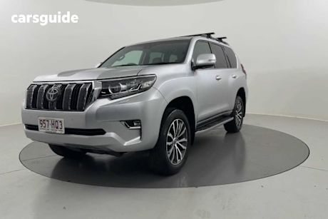 Silver 2023 Toyota Landcruiser Prado Wagon Kakadu Flat Tailgate