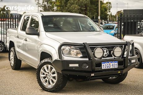 Silver 2018 Volkswagen Amarok Dual Cab Utility Tdi420 Core Edition (4X4)