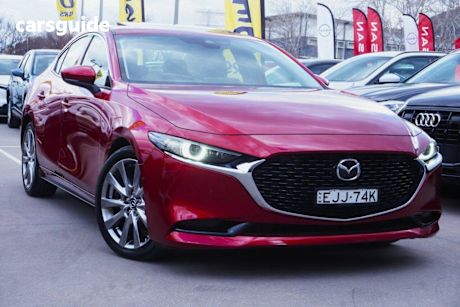 Red 2020 Mazda 3 Sedan G25 Astina