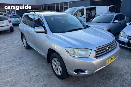 Silver 2009 Toyota Kluger Wagon Kx-R (4X4) 7 Seat