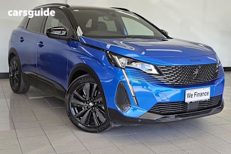 Blue 2021 Peugeot 3008 SUV GT SPORT PLUG-IN HYBRID AWD 4WD