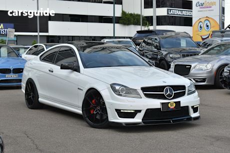 White 2012 Mercedes-Benz C-CLASS Coupe C63 AMG R