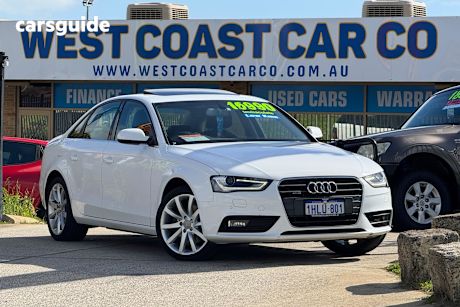 White 2015 Audi A4 Sedan 2.0 Tfsi S-Line Quattro