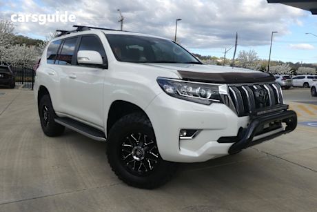 White 2021 Toyota Landcruiser Prado Wagon Vx Flat Tailgate