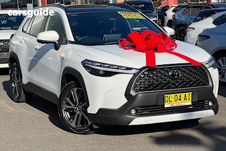 White 2024 Toyota Corolla Cross SUV ATMOS F