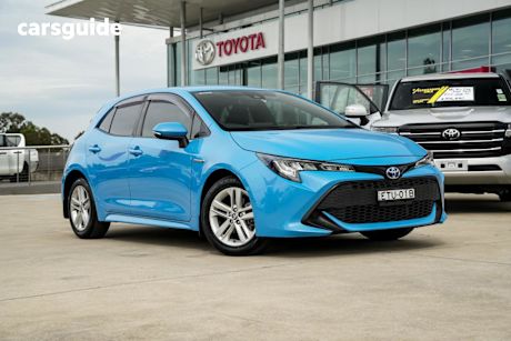 Blue 2022 Toyota Corolla Hatchback Ascent Sport Hybrid
