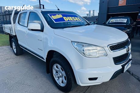 White 2012 Holden Colorado Crew Cab Chassis Lx (4X2)