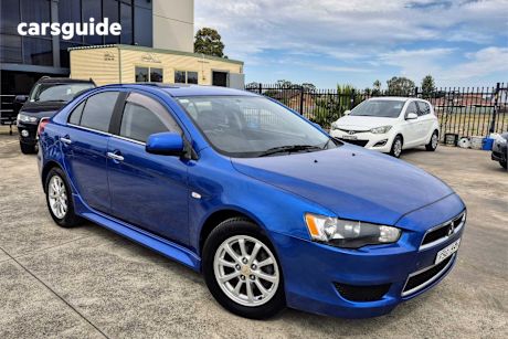 Blue 2014 Mitsubishi Lancer Hatchback Lx Sportback