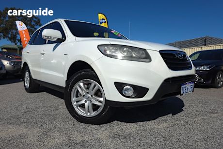White 2010 Hyundai Santa FE SUV CM SLX WAGON 7ST 5DR SPTS AUTO 6SP 4X4 2.2DT [MY10]