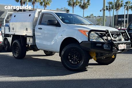 White 2014 Mazda BT-50 Cab Chassis Xt (4X4)