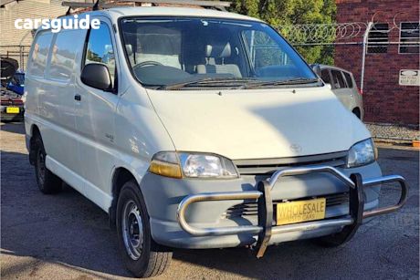White 1995 Toyota HiAce Commercial