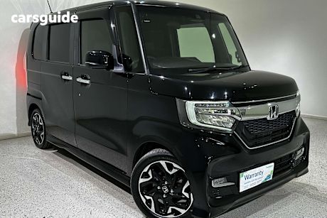 Black 2020 Honda N-Box SUV CUSTOM G L TURBO HONDA SENSING