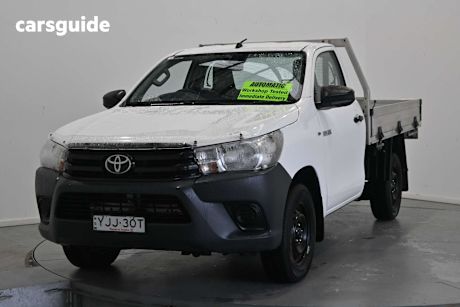 White 2019 Toyota Hilux Ute Tray WORKMATE R