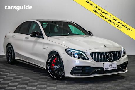 White 2019 Mercedes-Benz C63 Sedan S