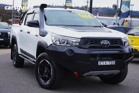 White 2019 Toyota Hilux Double Cab Pick Up Rugged X (4X4)